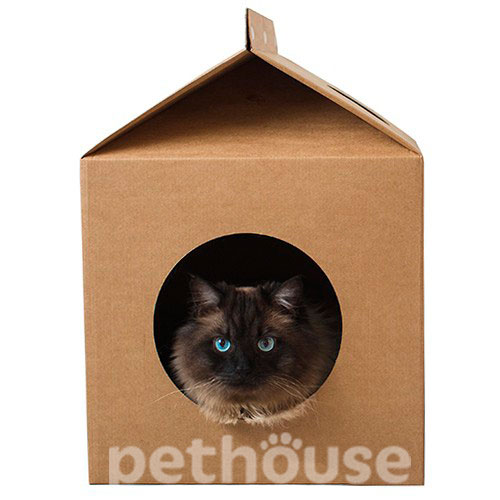 Котофабрика MilkBox Craft - будиночок з картону для котів, фото 3