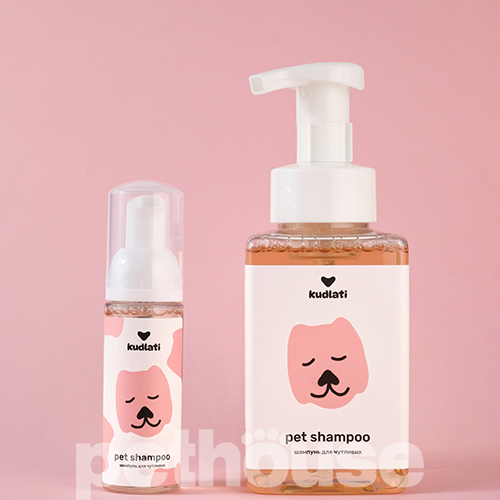 Kudlati Шампунь-пінка з ніацинамідом та інуліном для чутливої шкіри собак та котів