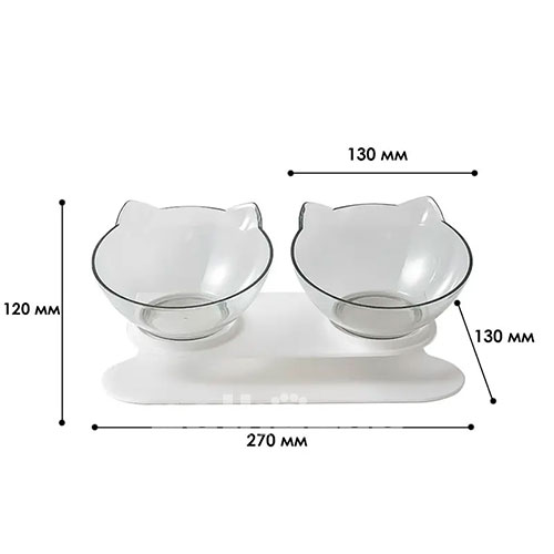Lapka Двойная кормушка Double Cat Food Bowl