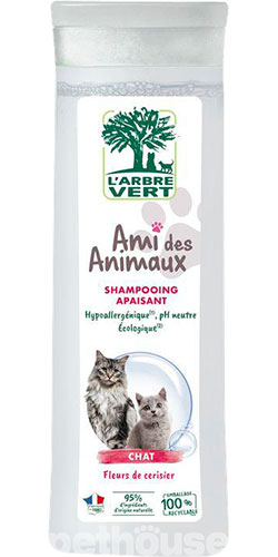 L'Arbre Vert Ніжний шампунь з екстрактом вишневого цвіту для котів