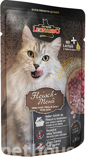 Leonardo мясное меню для взрослых кошек