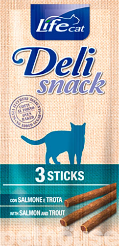 LifeCat Sticks Deli Snack з лососем і фореллю для котів
