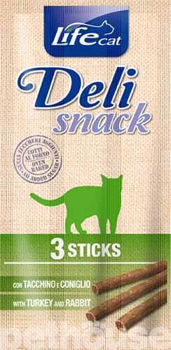 LifeCat Sticks Deli Snack з індичкою та кроликом для котів