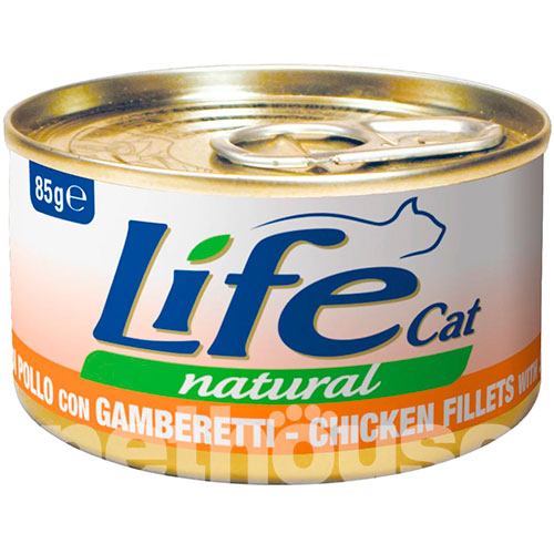 LifeCat Куриное филе с креветками для кошек