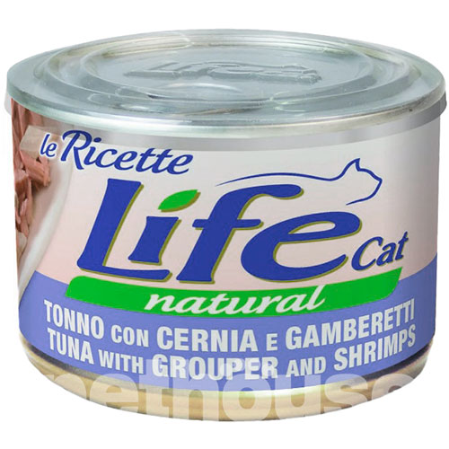 LifeCat le Ricette Тунец с окунем и креветками для кошек