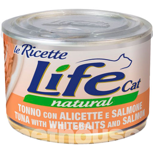 LifeCat le Ricette Тунец с анчоусами и лососем для кошек