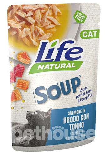 LifeCat Soup Лосось в бульйоні зі смаком тунця для котів LifeCat Soup Лосось в бульйоні зі смаком тунця для котів