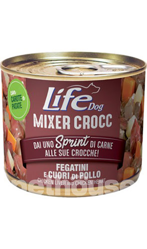 LifeDog Mixer Crocc Курячі сердечка та печінка для собак