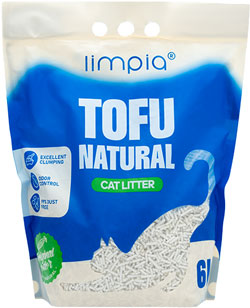 Limpia Tofu Соевый наполнитель для кошачьего туалета, без аромата