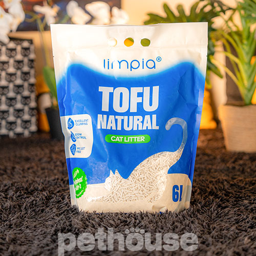 Limpia Tofu Соєвий наповнювач для котячого туалету, без аромату