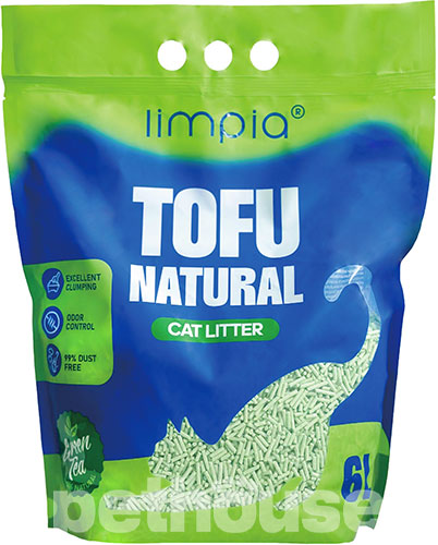 Limpia Tofu Соєвий наповнювач для котячого туалету, з ароматом зеленого чаю