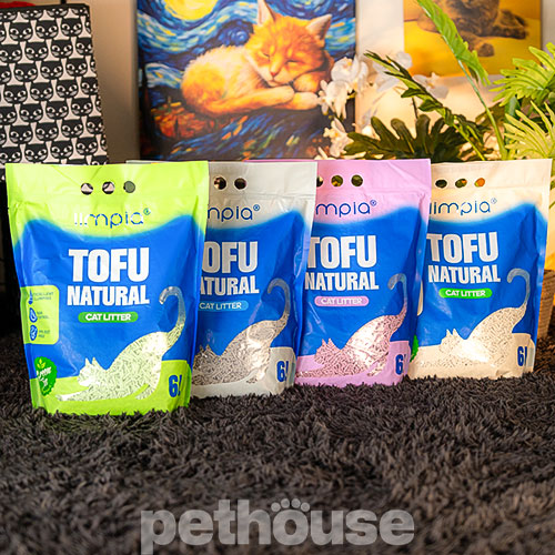 Limpia Tofu Соевый наполнитель для кошачьего туалета, с ароматом зеленого чая