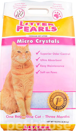 Litter Pearls Micro Crystals, кварцовий наповнювач для котячого туалету, фото 2