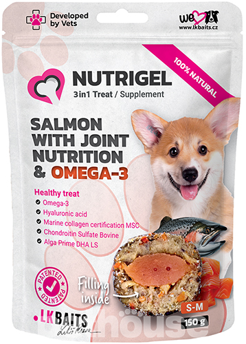 LK Baits Pet Nutrigel Salmon S-M Функціональні ласощі з лососем та Омега-3 для суглобів для собак середніх порід LK Baits Pet Nutrigel Salmon S-M Функціональні ласощі з лососем та Омега-3 для суглобів для собак середніх порід