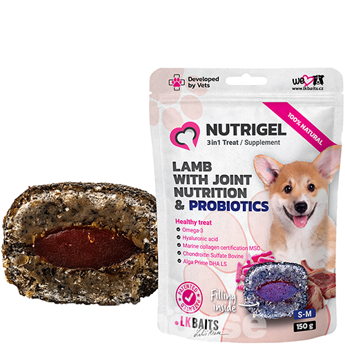 LK Baits Pet Nutrigel Marine Collagen Функціональні ласощі з морським колагеном для суглобів для собак середніх порід LK Baits Pet Nutrigel Marine Collagen Функціональні ласощі з морським колагеном для суглобів для собак середніх порід