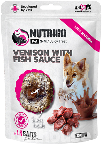 LK Baits Pet Nutrigo Treat Game Функціональні ласощі з дичиною та рибним соусом для собак середніх порід
