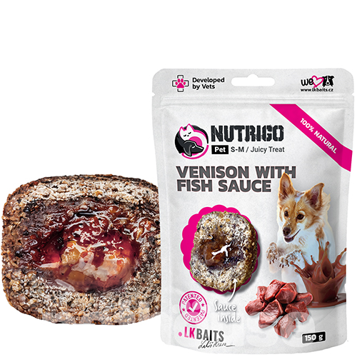 LK Baits Pet Nutrigo Treat Game Функціональні ласощі з дичиною та рибним соусом для собак середніх порід
