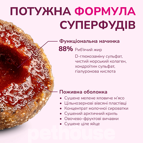LK Baits Pet Nutrigo Collagen Complex Mini Функціональні ласощі з начинкою із рідкого колагену для собак малих порід LK Baits Pet Nutrigo Collagen Complex Mini Функціональні ласощі з начинкою із рідкого колагену для собак малих порід