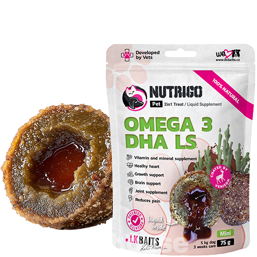 LK Baits Pet Nutrigo Омега-3 Algae Mini Функціональні ласощі з олією водоростей для собак малих порід LK Baits Pet Nutrigo Омега-3 Algae Mini Функціональні ласощі з олією водоростей для собак малих порід