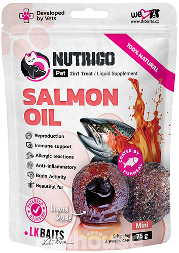 LK Baits Pet Nutrigo Salmon Oil Mini Функціональні ласощі з олією лосося для собак малих порід