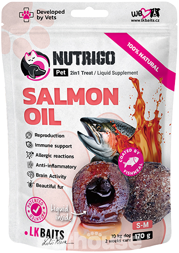 LK Baits Pet Nutrigo Salmon Oil S-M  Функціональні ласощі з олією лосося для собак середніх порід