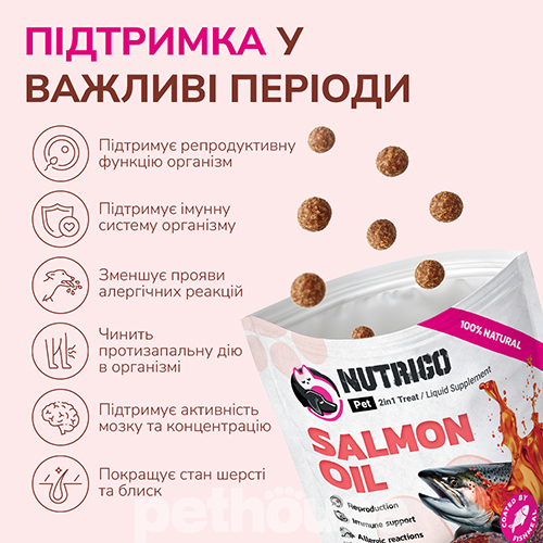 LK Baits Pet Nutrigo Salmon Oil S-M  Функціональні ласощі з олією лосося для собак середніх порід