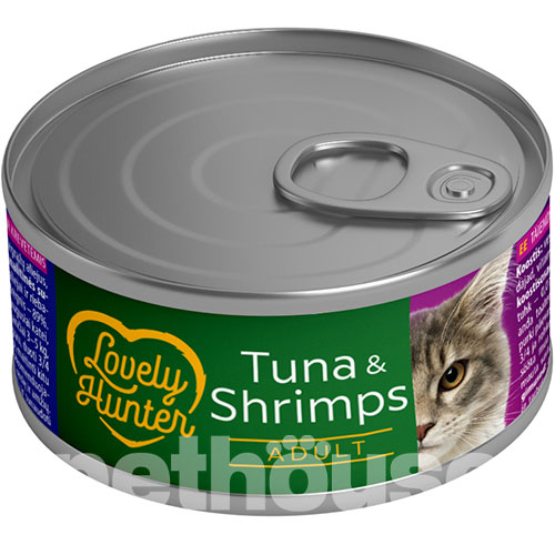 Lovely Hunter Adult Tuna And Shrimps Шматочки тунця та креветок в соусі для котів
