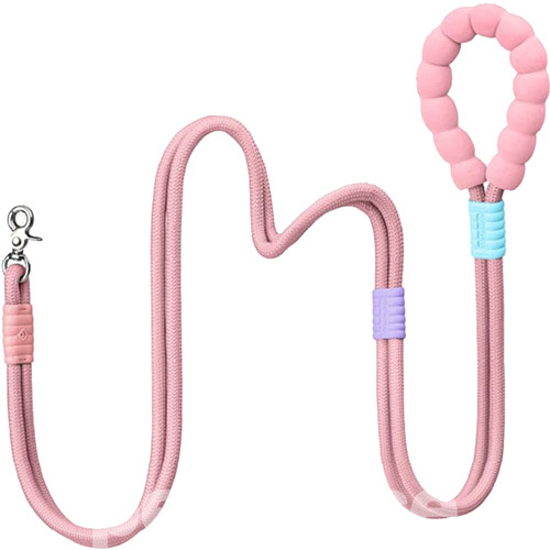 Maogoublue Marshmallow Standard Мотузковий повідець "Rose Pink" для собак