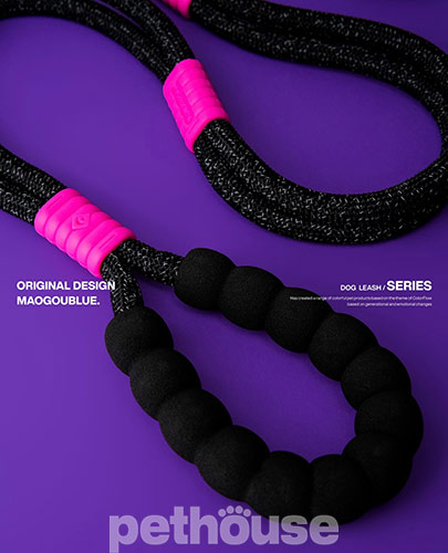 Maogoublue Marshmallow Plus Мотузковий повідець "Night Travel Reflective" для собак