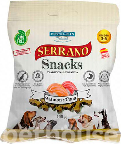 Mediterranean Natural Serrano Snacks Dog Adult Salmon & Tuna