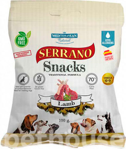 Mediterranean Natural Serrano Snacks Dog Adult Lamb