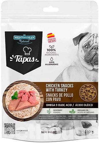 Mediterranean Natural Tapas Chicken Snacks with Turkey