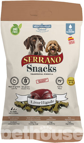 Mediterranean Natural Serrano Snacks Dog Adult Liver