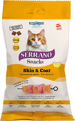 Mediterranean Natural Serrano Snacks Cat Skin & Coat Salmon & Tuna