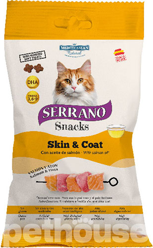 Mediterranean Natural Serrano Snacks Cat Skin & Coat Salmon & Tuna