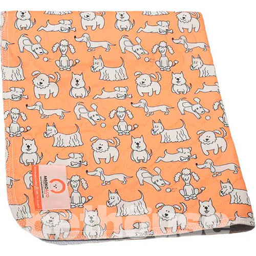 Misoko Многоразовая пеленка "Щенки" для собак, оранжевая