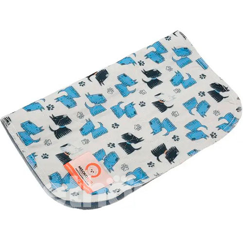Misoko Многоразовая пеленка "Голубые собачки" для собак