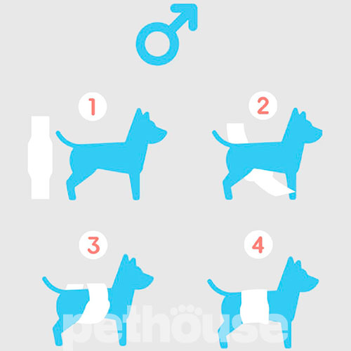 Misoko Многоразовый подгузник "Камуфляж" для кобелей