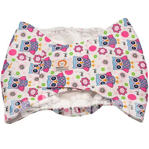 Misoko Многоразовый подгузник "Совы" для кобелей