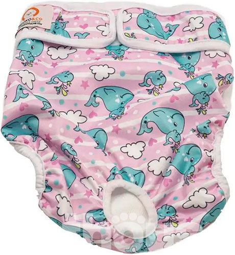 Misoko Многоразовый подгузник "Киты" для собак