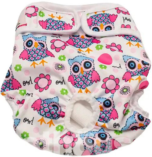 Misoko Многоразовый подгузник "Совы" для собак