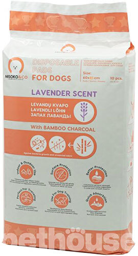 Misoko Пеленки с углем и ароматом лаванды для собак