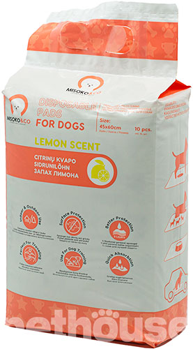 Misoko Пеленки "Щенки и лапки" с ароматом лимона для собак