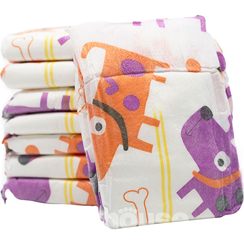 Misoko Подгузники "Щенки и косточки" с ароматом персика для собак