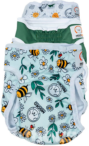 Misoko Набор многоразовых подгузников "Луг" для собак, 3 шт