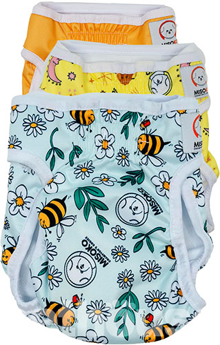 Misoko Набор многоразовых подгузников "Сладкий сон" для собак, 3 шт
