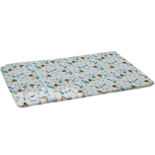 Misoko Многоразовая пеленка "Пчелы" для собак, светло-голубая