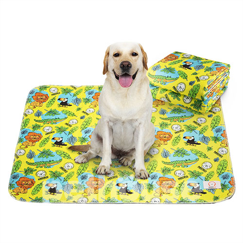 Misoko Многоразовая пеленка "Джунгли" для собак, желтая