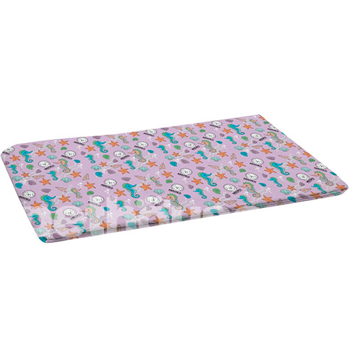 Misoko Многоразовая пеленка "Морские коньки" для собак, розовая