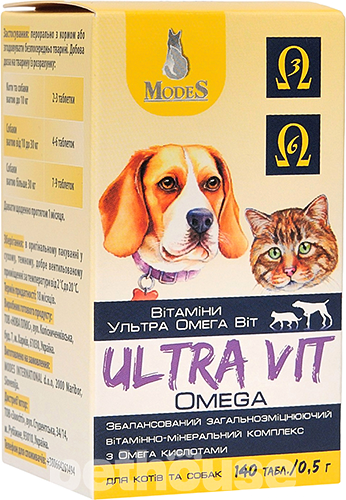 Modes Ultra Vit Omega Вітамінно-мінеральний комплекс для собак і котів